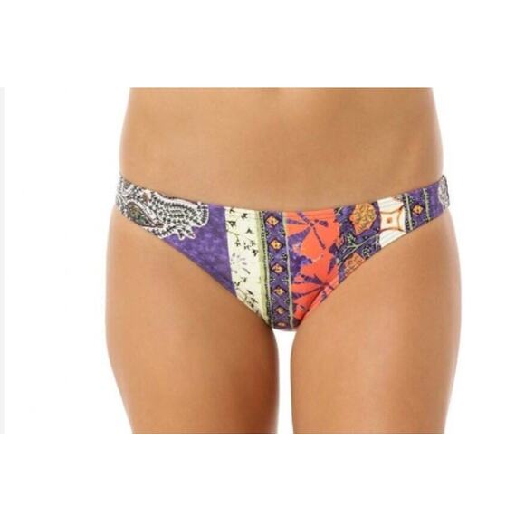 O'neill Boho Purple & Orange Swim Bikini Bottoms Size XS NEW - Picture 1 of 4